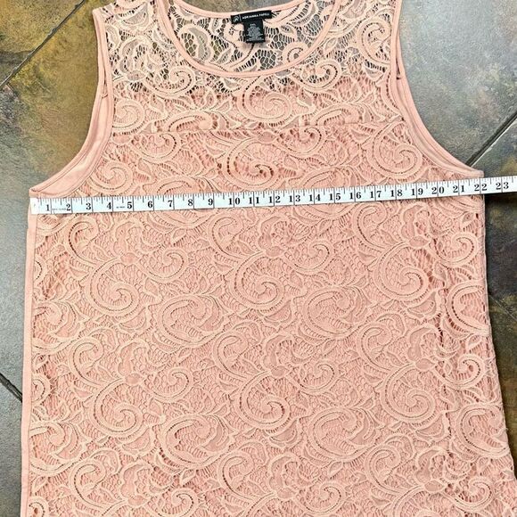 Adrianna Papell Women’s Pink Lace Overlay Career Tank Top XXL - Picture 5 of 10